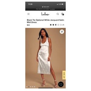 Lulus White Jacquard Satin Midi Dress